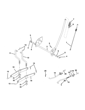 Lift Assembly Diagram and Parts List for 917250450  Craftsman Lawn Tractor