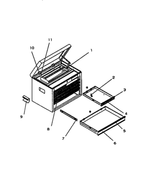 Unit Parts Diagram and Parts List for 706657752  Craftsman Tool Stand & Cart