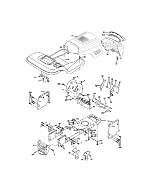 Chassis And Enclosures Diagram and Parts List for 917271822  Craftsman Lawn Tractor