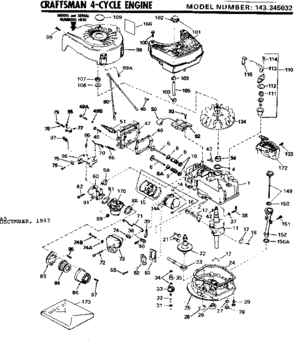 Part Location Diagram of 35054A Tecumseh Camshaft (Extended)