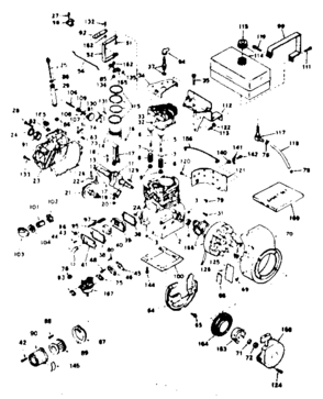 Unit Parts Diagram and Parts List for 143635052  Craftsman Engine