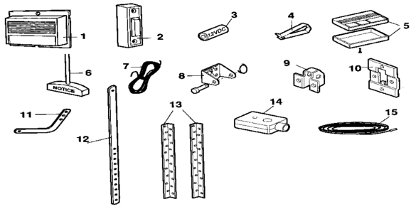 Installation Diagram and Parts List for 13953913SRT  Craftsman Garage Door Opener