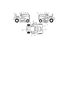 Decals Diagram and Parts List for 917273642  Craftsman Lawn Tractor