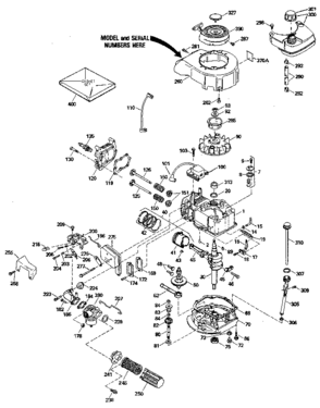Replacement Parts Diagram and Parts List for 143414132  Craftsman Engine