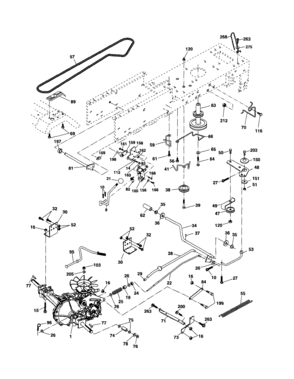 Ground Drive Diagram and Parts List for 917253210  Craftsman Lawn Tractor