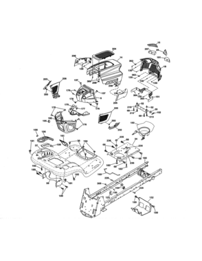 Chassis Assembly Diagram and Parts List for 917990640  Craftsman Lawn Tractor