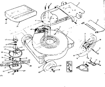 Mower Housing Diagram and Parts List for 247881021  Craftsman Lawn Mower