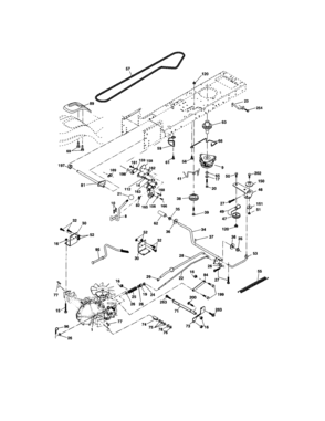 Ground Drive Diagram and Parts List for 917273646  Craftsman Lawn Tractor
