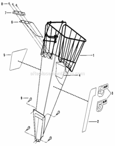 Page E Diagram and Parts List for 79883  Craftsman Chipper Shredder