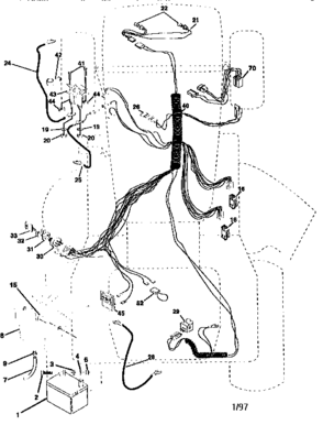 Electrical Diagram and Parts List for 917258080  Craftsman Lawn Tractor