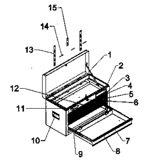 Chest Diagram and Parts List for 706658445  Craftsman Tool Stand & Cart