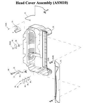 Head Cover Diagram and Parts List for 183217540  Craftsman Planer Jointer
