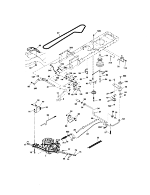 Ground Drive Diagram and Parts List for 917275764  Craftsman Lawn Tractor
