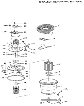 Part Location Diagram of 819077 Craftsman Lid assembly