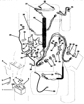 Electrical Diagram and Parts List for 917257591  Craftsman Lawn Tractor