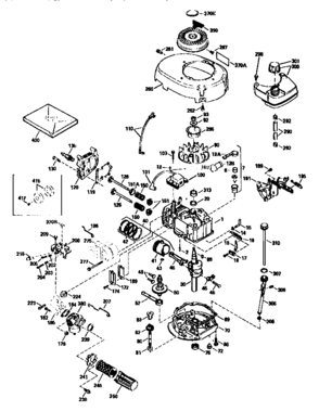 Replacement Parts Diagram and Parts List for 143964010  Craftsman Engine