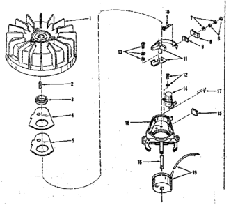 Magneto No. 27517 Diagram and Parts List for 14360330  Craftsman Engine