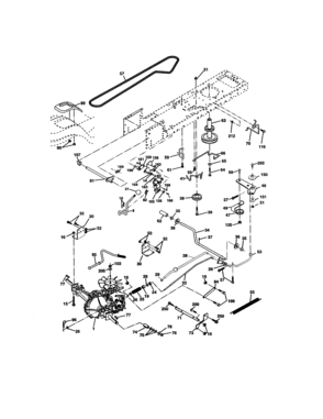Ground Drive Diagram and Parts List for 917272681  Craftsman Lawn Tractor