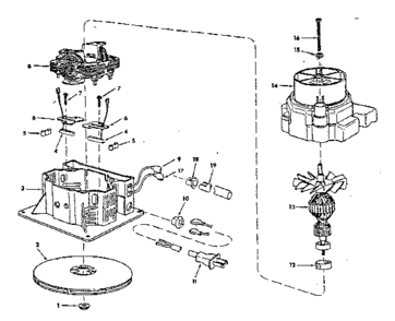 Motor Diagram and Parts List for 113179932  Craftsman Filters & Accessories