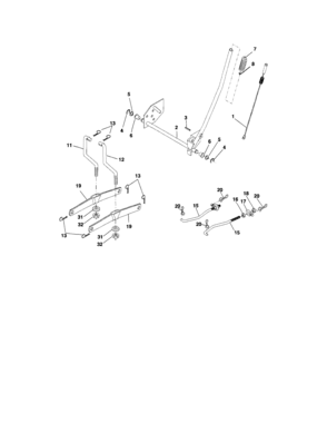 Lift Diagram and Parts List for 917256720  Craftsman Lawn Tractor
