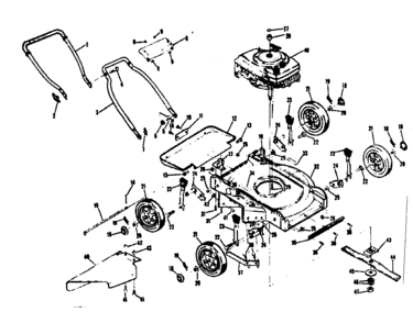 Replacement Parts Diagram and Parts List for 13191475  Craftsman Lawn Mower