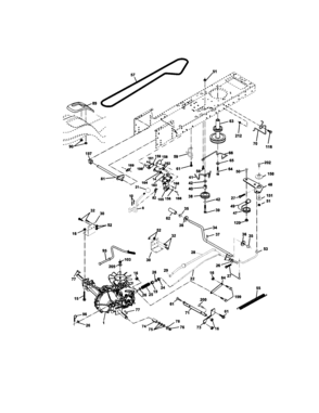 Ground Drive Diagram and Parts List for 917271642  Craftsman Lawn Tractor