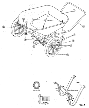 Replacement Parts Diagram and Parts List for 87617  Craftsman Tool Stand & Cart