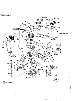 Part Location Diagram of 181-460-11 Craftsman Manual