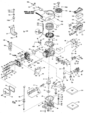 Replacement Parts Diagram and Parts List for 143386092  Craftsman Engine