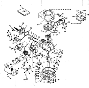 Basic Engine Diagram and Parts List for 143131162  Craftsman Engine