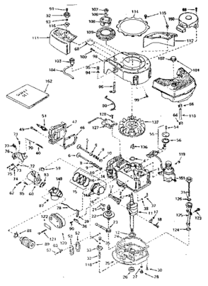 Part Location Diagram of 34603 Craftsman Blower housing