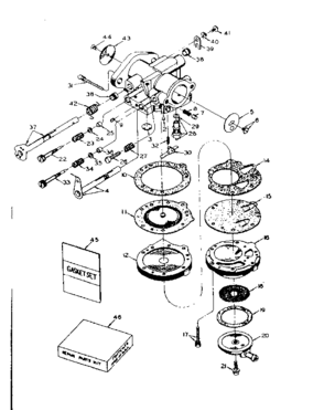 Fuel Pump Body Diagram and Parts List for 91760032  Craftsman Chainsaw