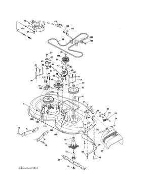 Mower Deck Diagram and Parts List for 917988210  Craftsman Lawn Tractor