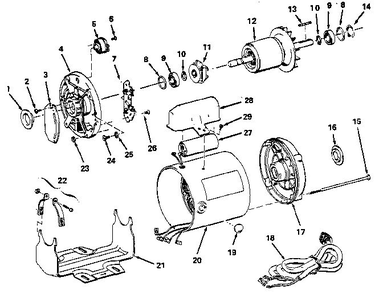 Unit Diagram and Parts List for 11312781  Craftsman Engine