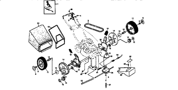 Drive Assembly Diagram and Parts List for 917377312  Craftsman Lawn Mower
