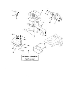 Engine Diagram and Parts List for 917275350  Craftsman Lawn Tractor