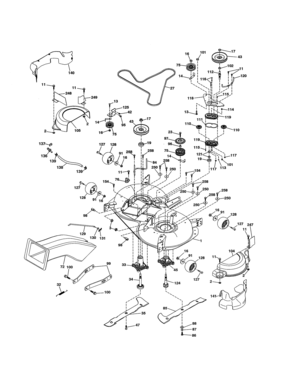 Mower Deck Diagram and Parts List for 917991471  Craftsman Lawn Tractor
