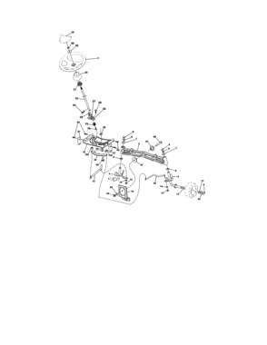 Steering Assembly Diagram and Parts List for 917989240  Craftsman Lawn Tractor