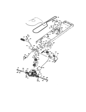 Ground Drive Diagram and Parts List for 917276683  Craftsman Lawn Tractor