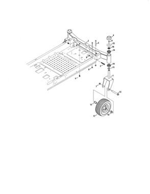 Wheel Assembly Diagram and Parts List for 247204121  Craftsman Engine