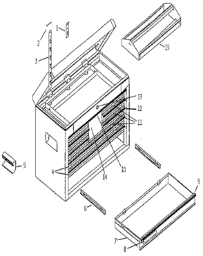 Part Location Diagram of T13684 Craftsman Lock bar