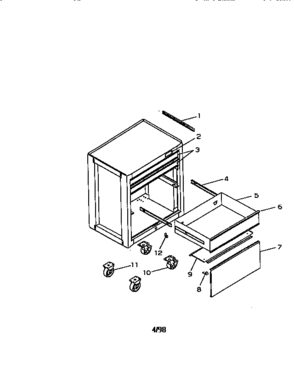 Unit Parts Diagram and Parts List for 706654630  Craftsman Tool Stand & Cart
