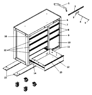 Part Location Diagram of M12918A10-SS Craftsman Tool chest lock