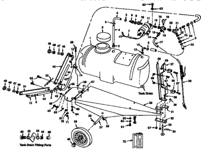 25 Gallon Tank Assembly Diagram and Parts List for 471261401  Craftsman Pressure Washer