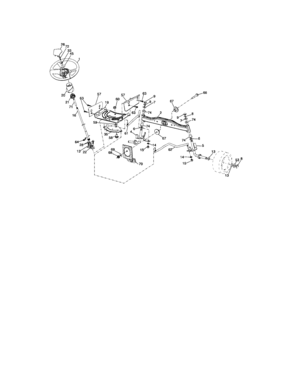 Steering Diagram and Parts List for 917288142  Craftsman Lawn Tractor
