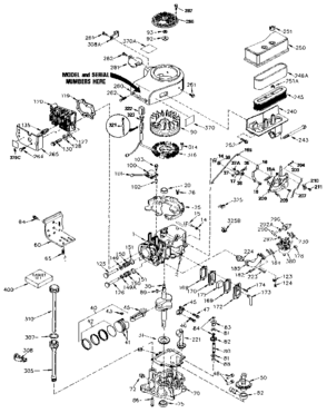 Replacement Parts Diagram and Parts List for 143426042  Craftsman Engine