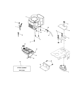 Engine Diagram and Parts List for 917273662  Craftsman Lawn Tractor