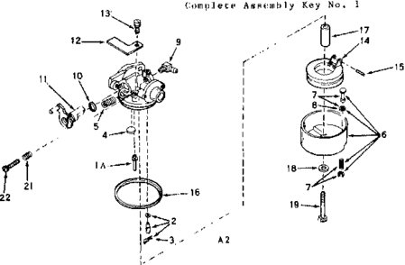 Replacement Parts Diagram and Parts List for 143214272  Craftsman Engine