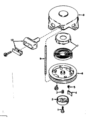 Rewind Starter No. 590420 Diagram and Parts List for 143165042  Craftsman Engine