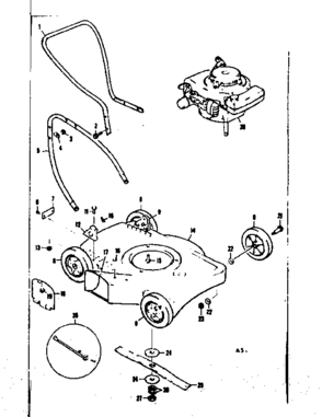 Replacement Parts Diagram and Parts List for 13191057  Craftsman Lawn Mower
